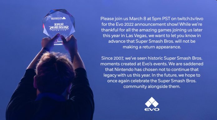 EVO 2022 pas de Super Smash Bros